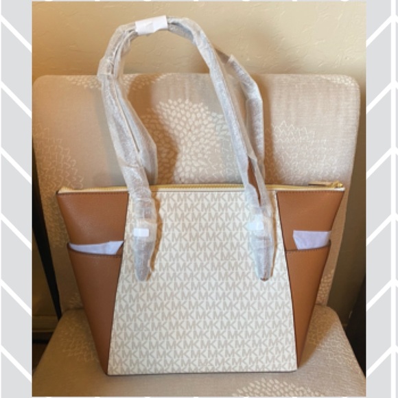 ✨MICHAEL KORS✨Authentic Vanilla Tote NEW! - Picture 5 of 12